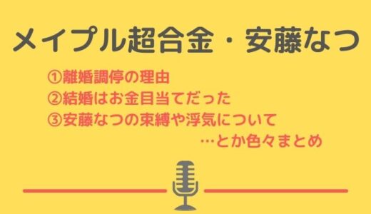 安藤なつ離婚調停の原因は旦那の収入が低いから？ダメ男に浮気されていた？