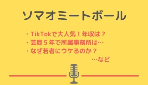 ソマオミートボールの年収や年齢・所属事務所はどこ？なぜ人気なのか？